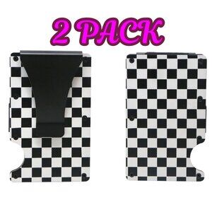Men's RFID Blocking Minimalist Slim Money Clip Card Holder 2 Pack